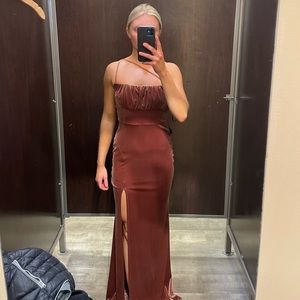 NEW Dusty Rose Velvet Bridesmaid/Prom Dress